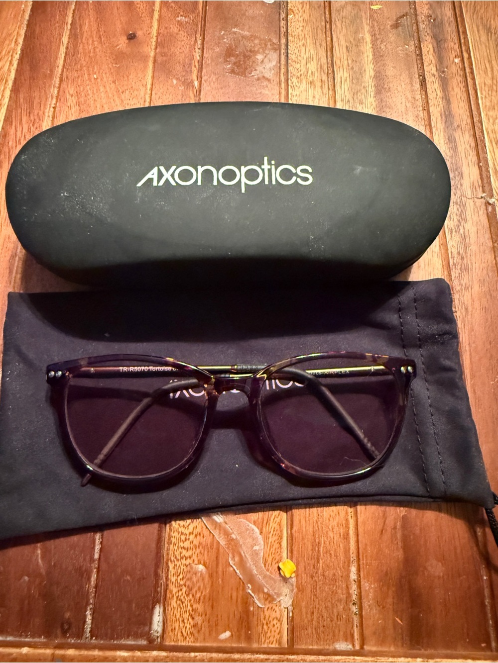 Axonoptics Tortoise Shell Blue Light Blocking Glasses with Case